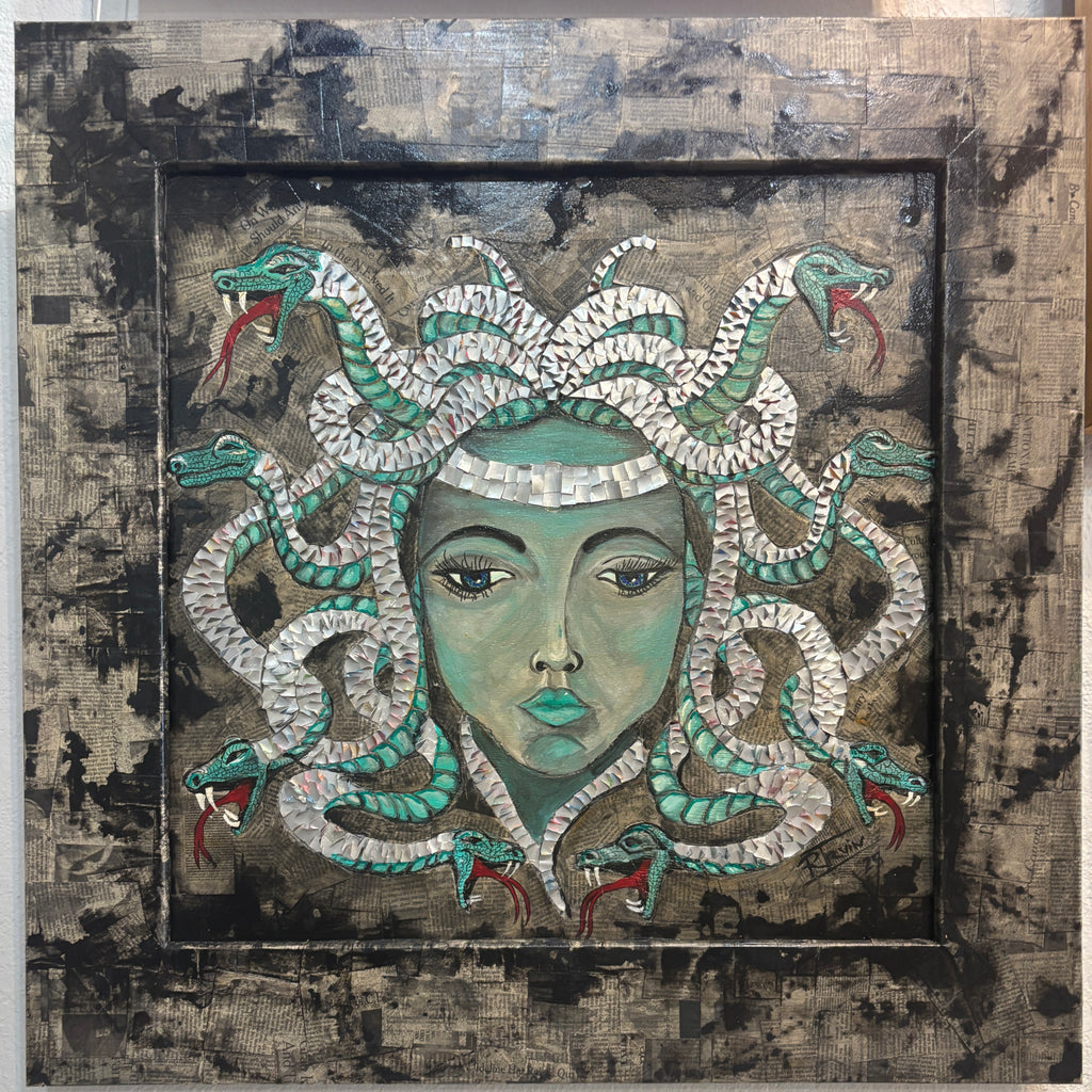 Medusa — Original Mixed Media on Wood | Rita Irvin
