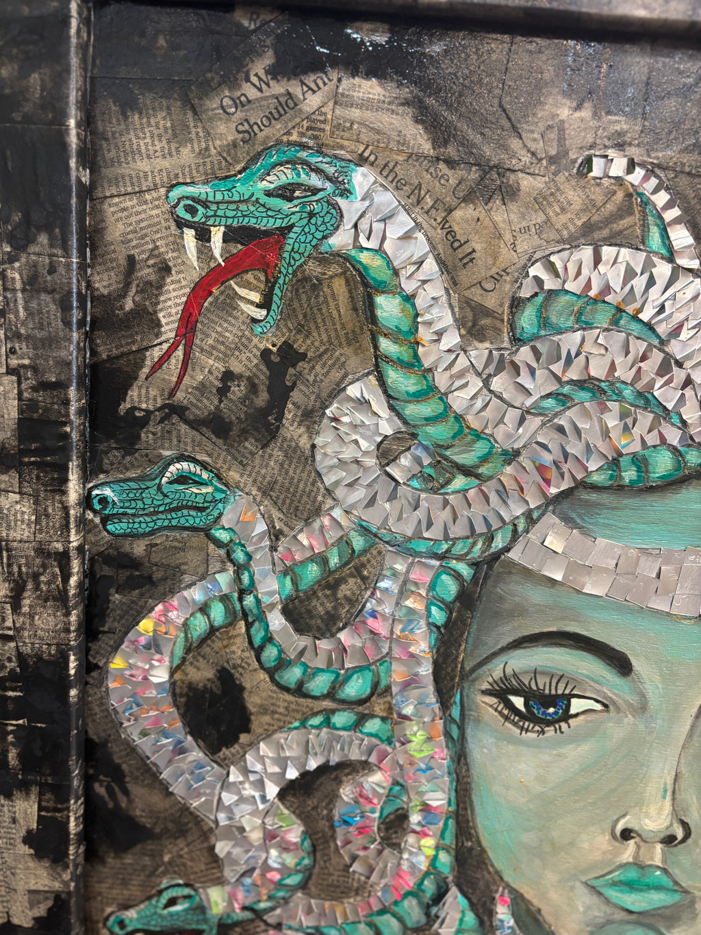 Medusa — Original Mixed Media on Wood | Rita Irvin