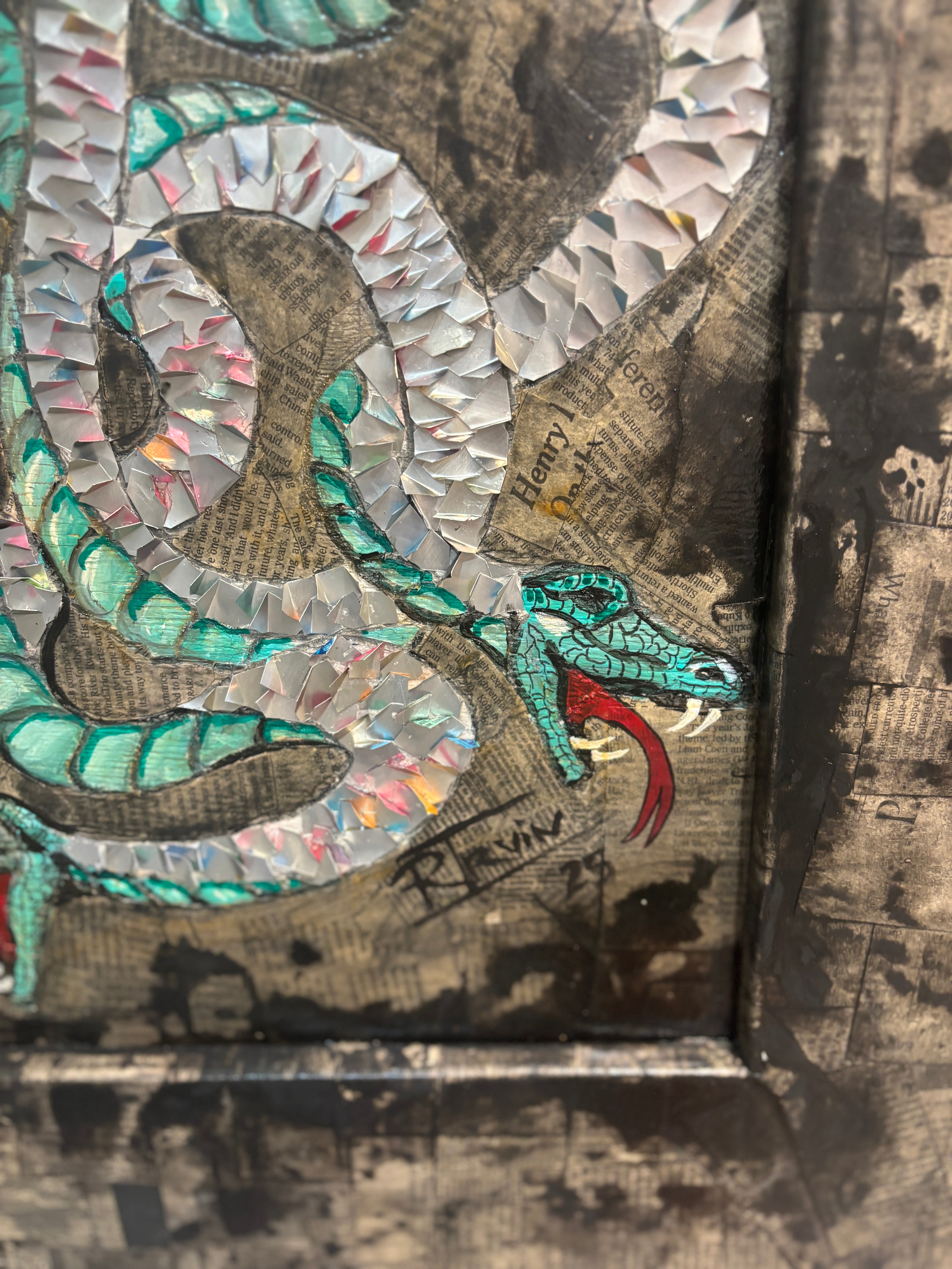 Medusa — Original Mixed Media on Wood | Rita Irvin