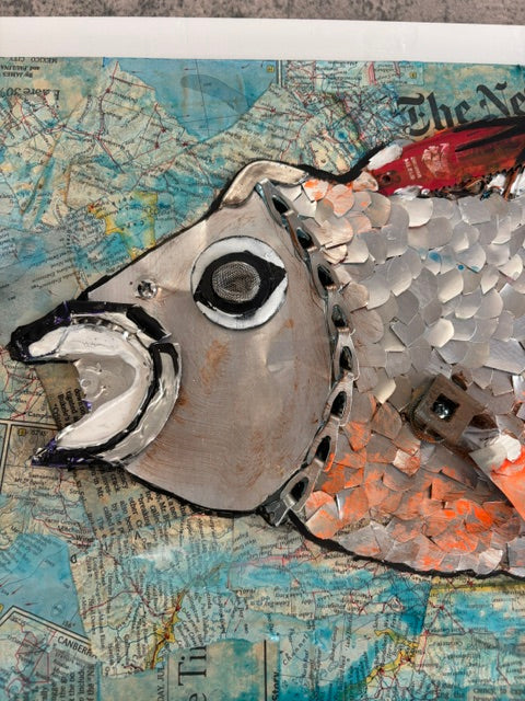 The Navigator — Original Mixed Media on Wood | Rita Irvin