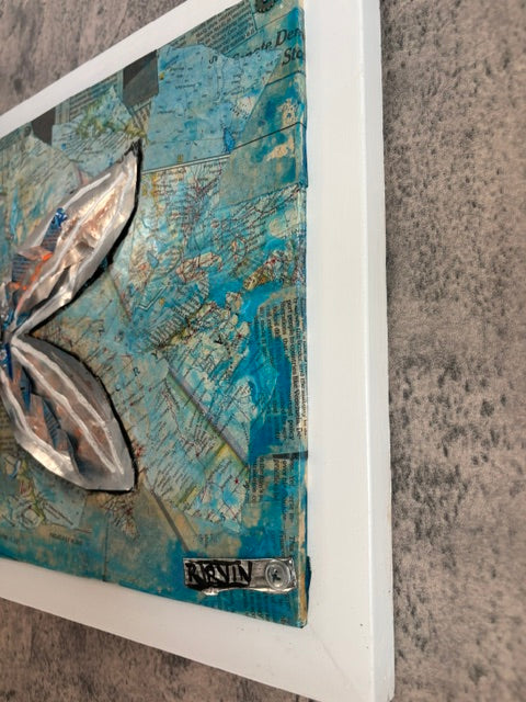 The Navigator — Original Mixed Media on Wood | Rita Irvin