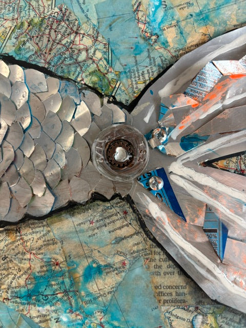 The Navigator — Original Mixed Media on Wood | Rita Irvin