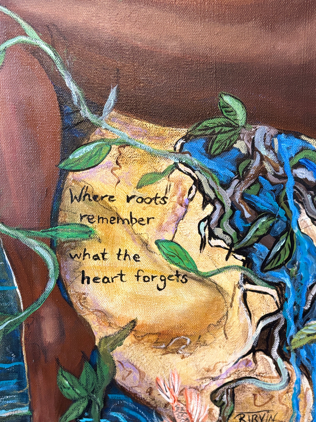 Where Roots Remember — Original Mixed Media on Canvas | Rita Irvin