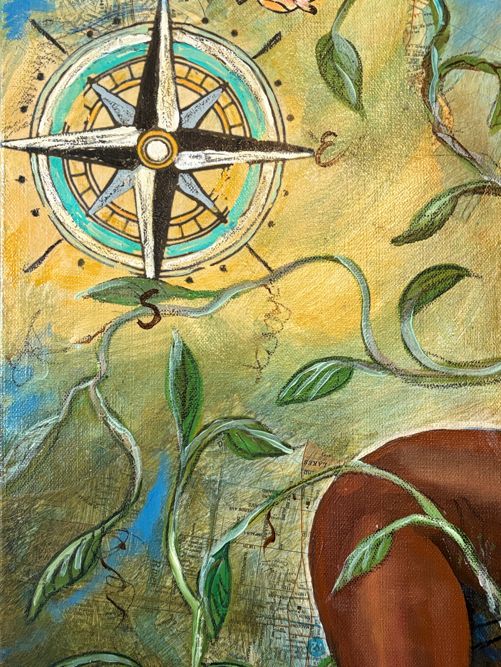 Where Roots Remember — Original Mixed Media on Canvas | Rita Irvin