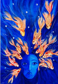 Where Thoughts Swim — signed fine art print by Rita Irvin, limited edition archival koi art